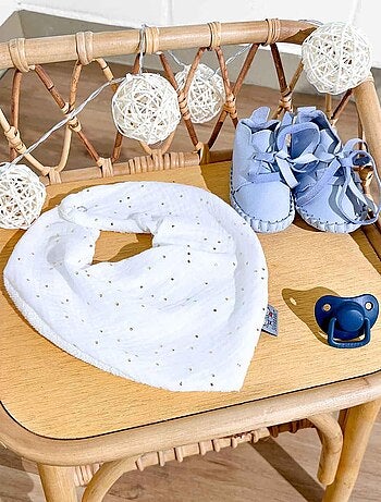 Sevira kids | bavoir bandana gaze de coton jeanne