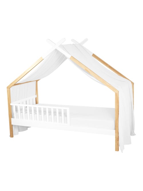 Sevira kids | ciel de lit cabane toile en gaze de coton jeanne 420 x 130 cm - Kiabi
