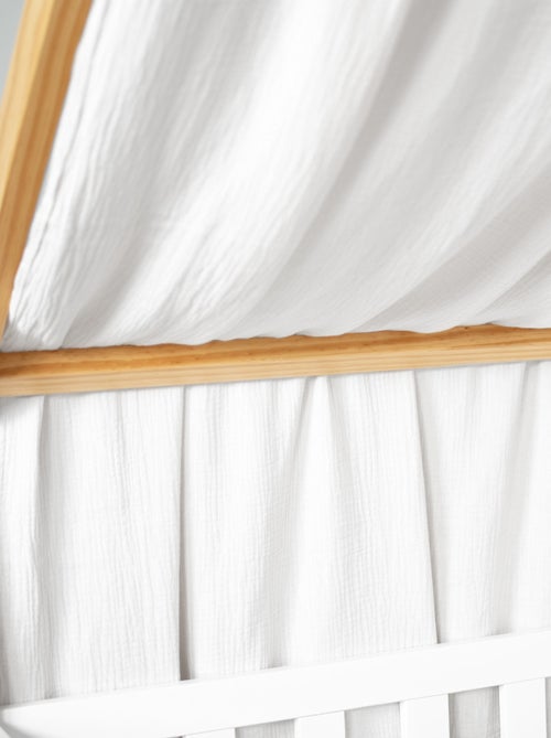 Sevira kids | ciel de lit cabane toile en gaze de coton jeanne 420 x 130 cm - Kiabi