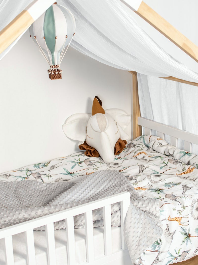 Sevira kids | ciel de lit cabane toile en gaze de coton jeanne 420 x 130 cm Blanc - Kiabi