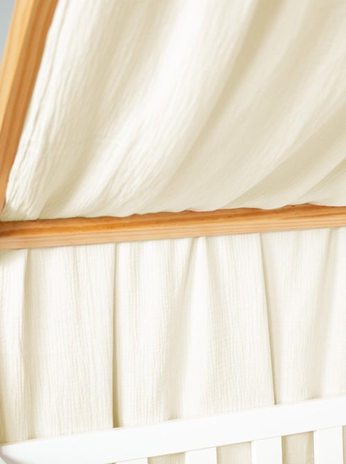 Sevira kids | ciel de lit cabane toile en gaze de coton jeanne 420 x 130 cm - Kiabi