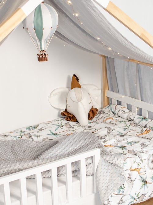 Sevira kids | ciel de lit cabane toile en gaze de coton jeanne 420 x 130 cm - Kiabi