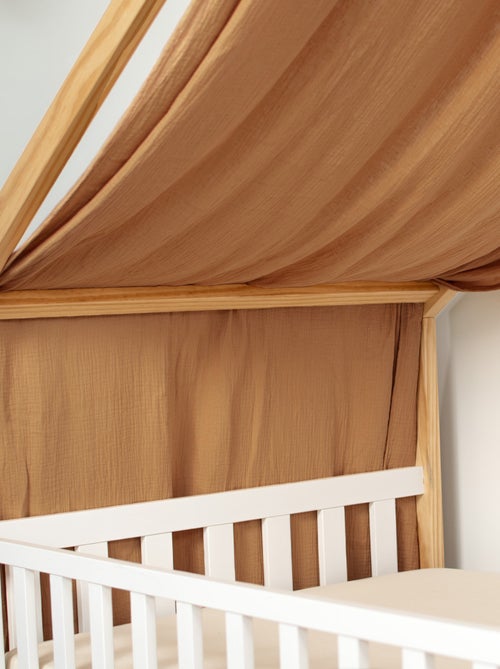 Sevira kids | ciel de lit cabane toile en gaze de coton jeanne 420 x 130 cm - Kiabi