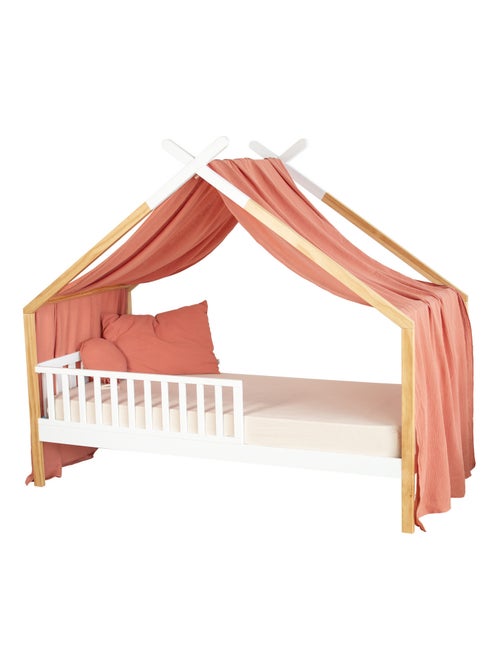 Sevira kids | ciel de lit cabane toile en gaze de coton jeanne 420 x 130 cm - Kiabi