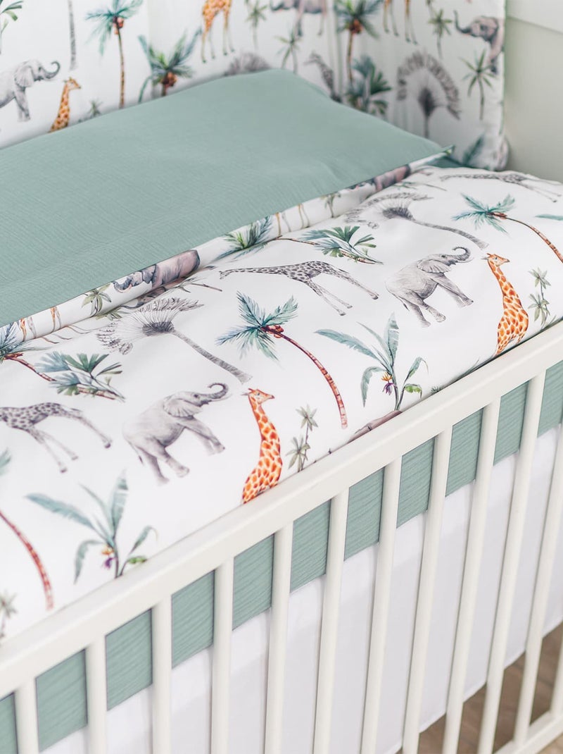 Sevira kids | couette et oreiller enfant - prêt à dormir safari Vert d'eau - Kiabi