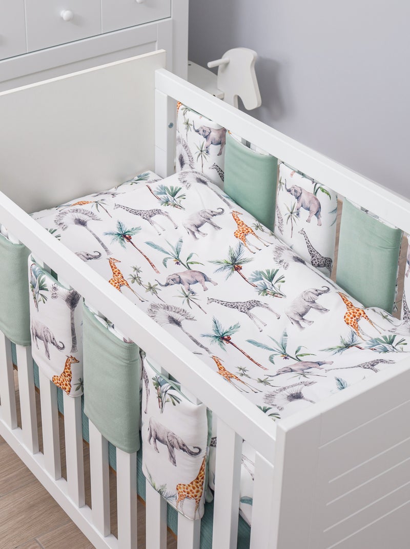 Sevira kids | couette et oreiller enfant - prêt à dormir safari Vert d'eau - Kiabi