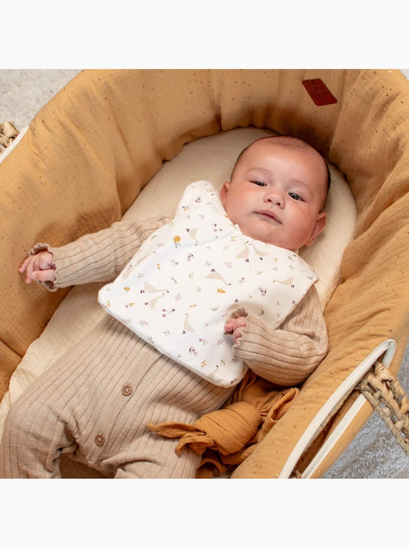 Sevira kids | couffin bébé avec matelas habillage et drap housse pois dorés Taupe/Doré - Kiabi