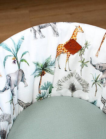 Sevira kids | couffin bébé avec matelas habillage et drap housse safari