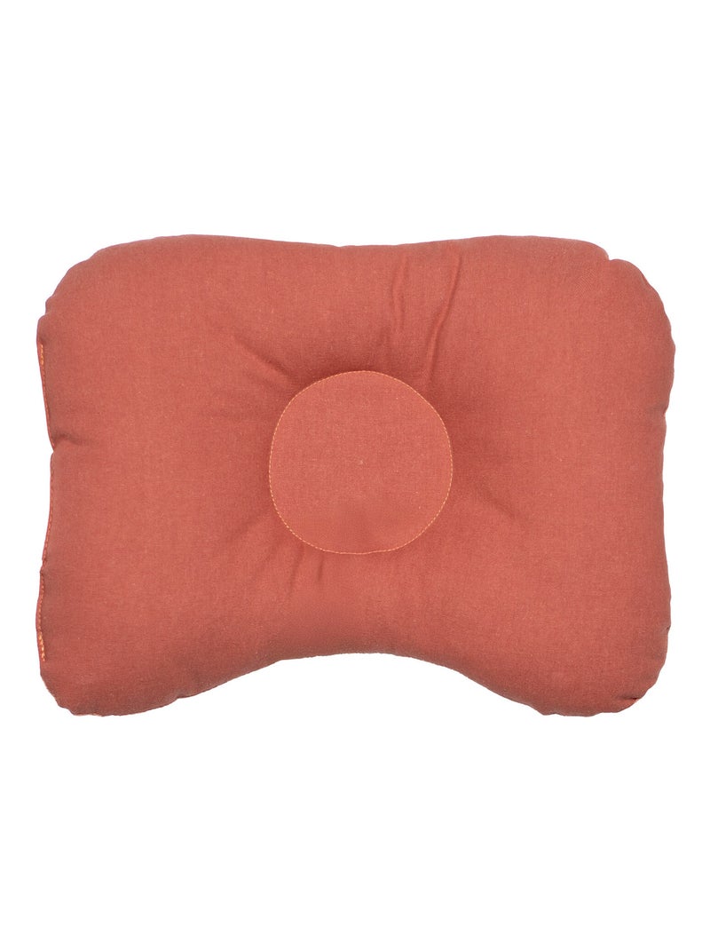 Sevira kids | coussin cale-tête ergonomique en gaze de coton jeanne Marron - Kiabi