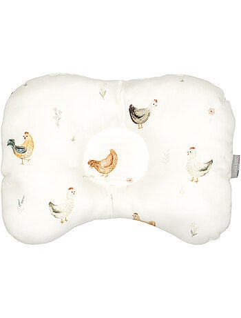 Sevira kids | coussin cale-tête ergonomique en satin de coton gallina