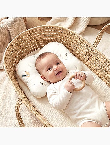 Sevira kids | coussin cale-tête ergonomique en satin de coton gallina