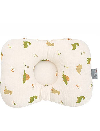 Sevira kids | coussin ergonomique bébé en gaze de coton dino