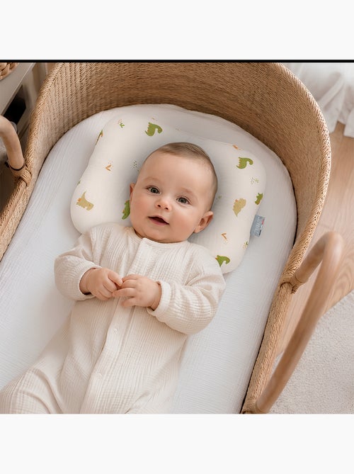 Sevira kids | coussin ergonomique bébé en gaze de coton dino - Kiabi Sevira kids | coussin ergonomique bébé en gaze de coton dino - Kiabi