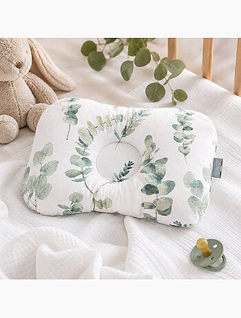 Sevira kids | coussin ergonomique bébé en gaze de coton eucalyptus