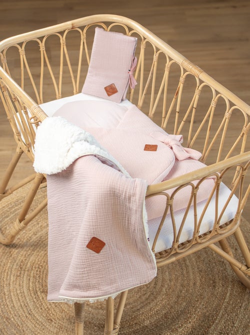 Sevira kids | couverture en gaze de coton et sherpa jeanne - Kiabi