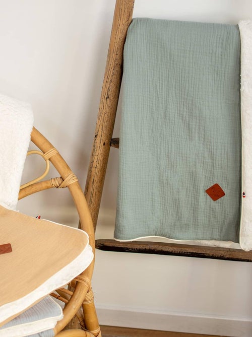 Sevira kids | couverture en gaze de coton et sherpa jeanne - Kiabi