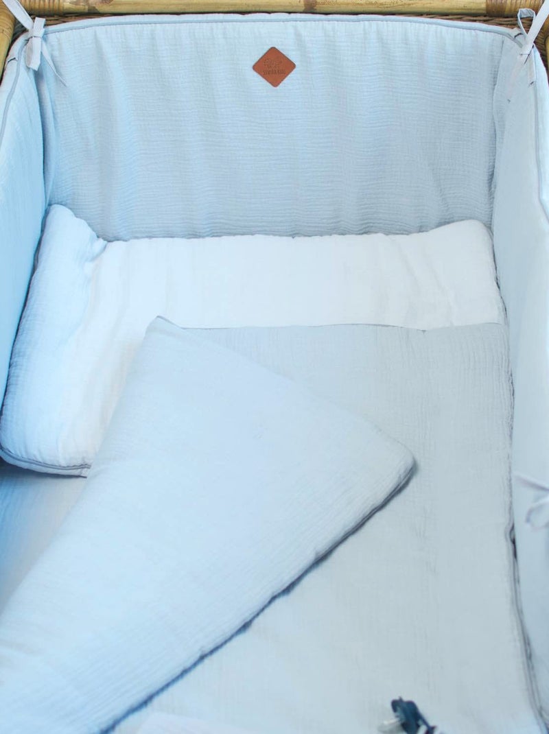 Sevira kids | couverture en gaze de coton jeanne Bleu - Kiabi