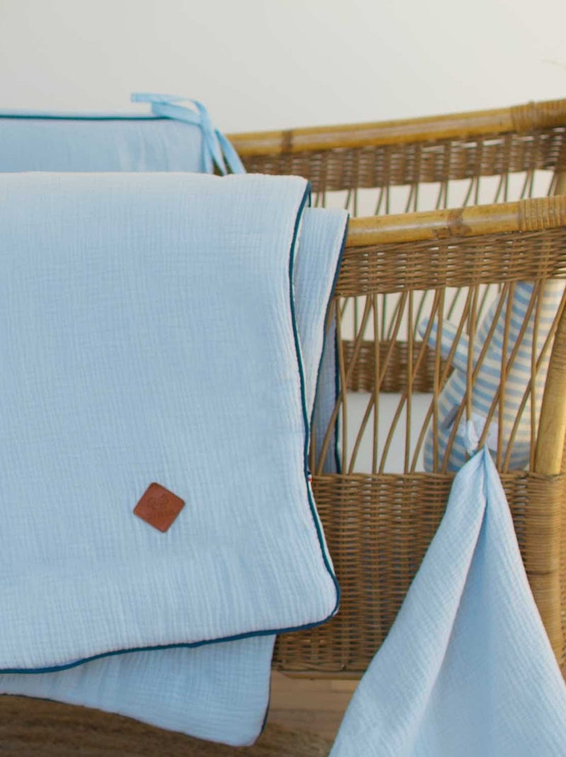 Sevira kids | couverture en gaze de coton jeanne Bleu - Kiabi
