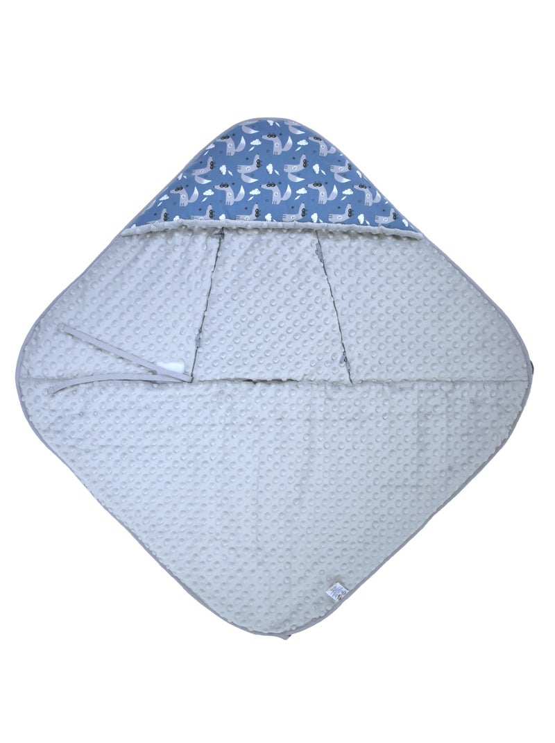 Sevira kids | couverture enveloppante nid d'ange bébé réversible Bleu - Kiabi