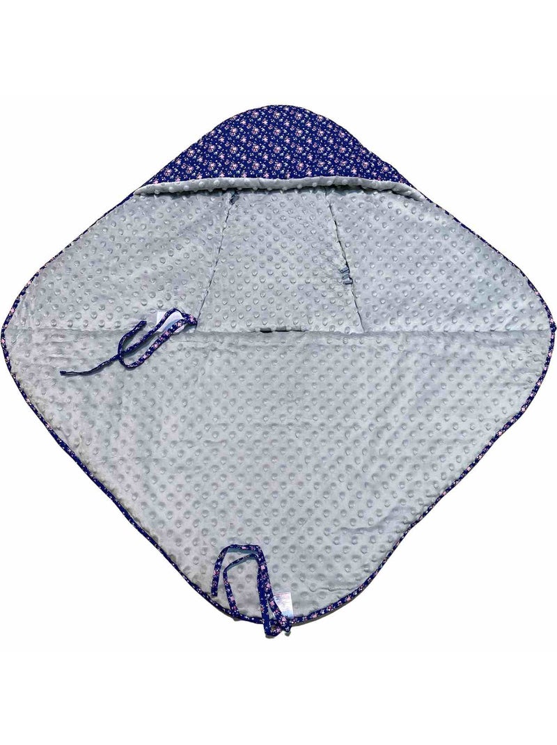 Sevira kids | couverture enveloppante réversible flore Bleu - Kiabi