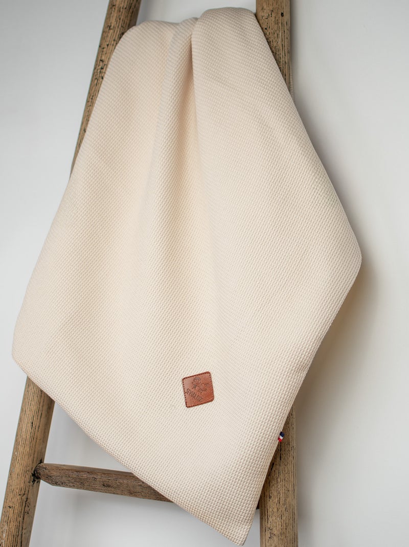 Sevira kids | couverture été en coton nid d'abeille Beige - Kiabi