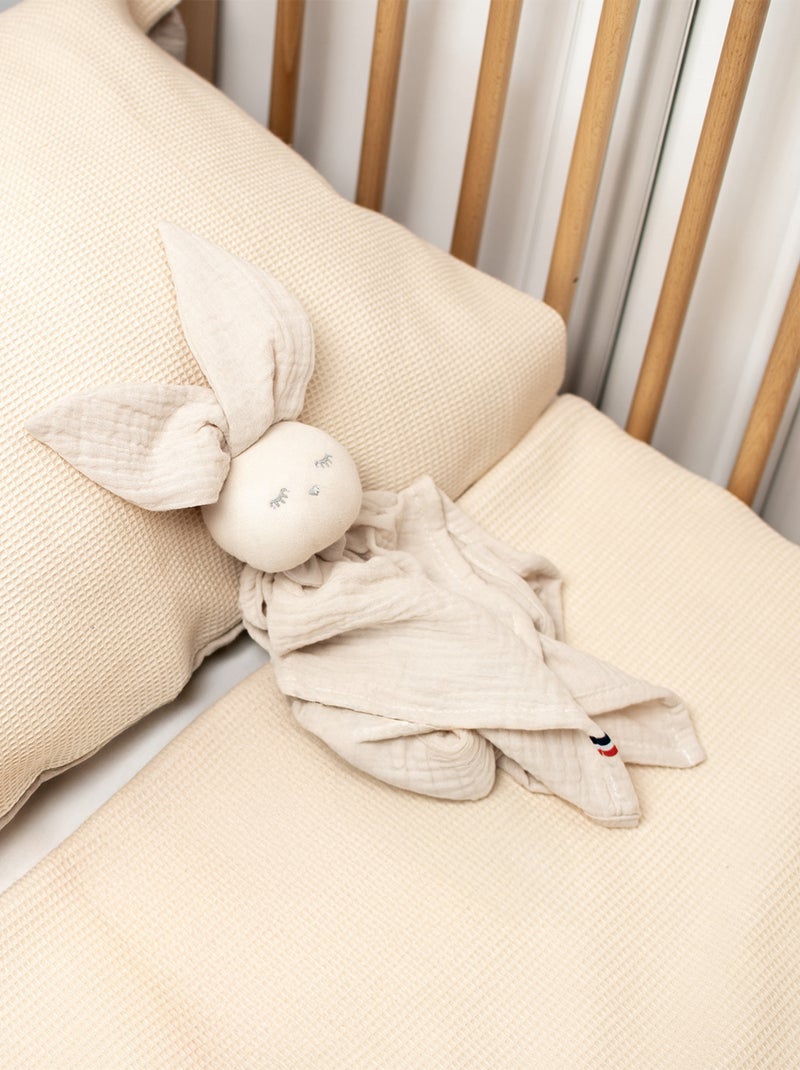 Sevira kids | couverture été en coton nid d'abeille Beige - Kiabi