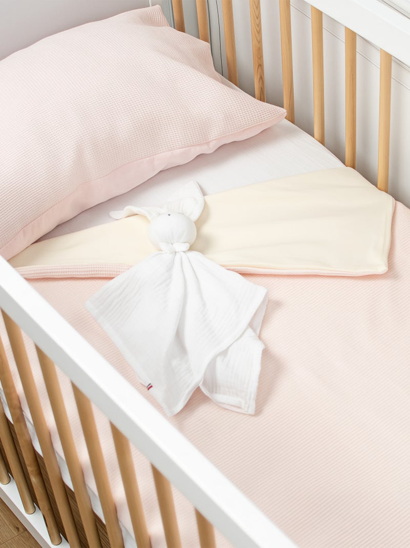 Sevira kids | couverture été en coton nid d'abeille Rose - Kiabi
