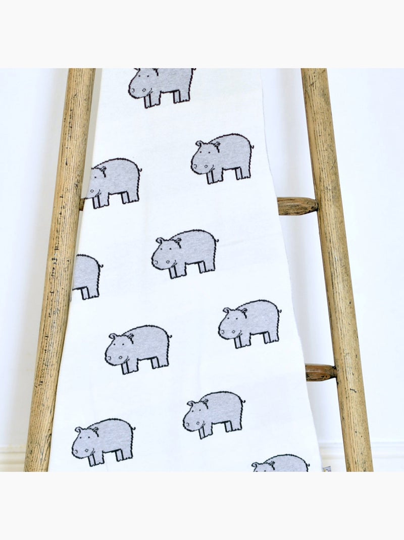 Sevira kids | couverture plaid  hippo Ecru - Kiabi