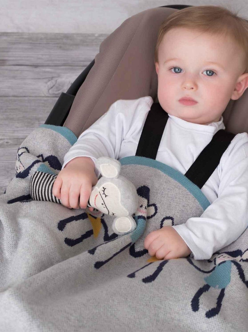 Sevira kids | couverture pour bébé  singe Gris - Kiabi