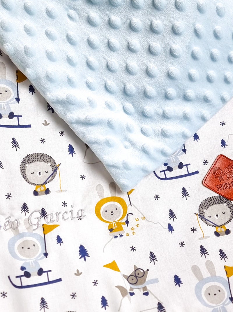 Sevira kids | couverture réversible en minky eskimo Bleu - Kiabi