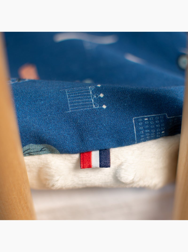 Sevira kids | couverture réversible en minky new york Bleu - Kiabi