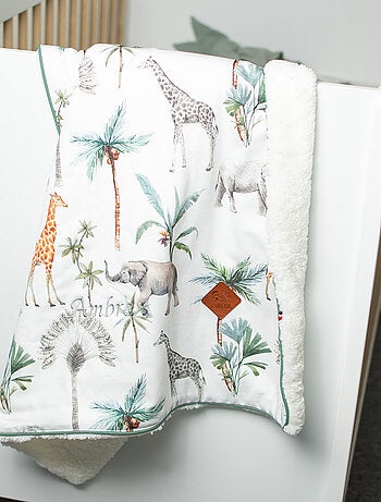Sevira kids | couverture réversible en sherpa safari