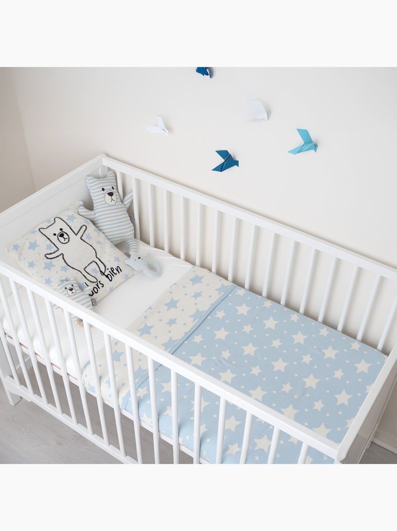 Sevira kids | couverture réversible  gots étoiles Bleu - Kiabi