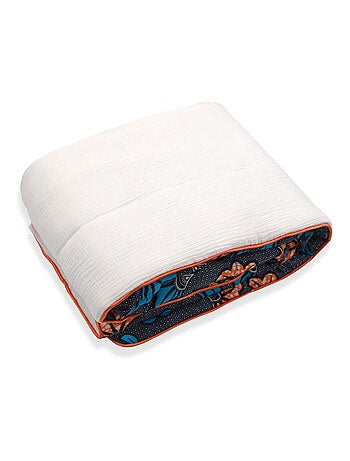 Sevira kids | couverture réversible wax fleurs de mariage