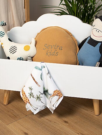 Sevira kids | doudou lange attache tétine en coton safari