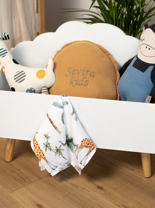 Sevira kids | doudou lange attache tétine en coton safari - Kiabi Sevira kids | doudou lange attache tétine en coton safari - Kiabi