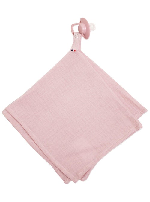Sevira kids | doudou lange attache tétine en gaze de coton jeanne - Kiabi