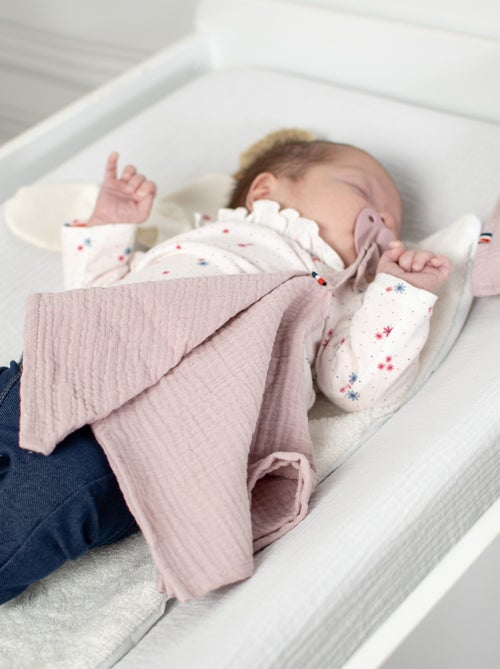 Sevira kids | doudou lange attache tétine en gaze de coton jeanne - Kiabi