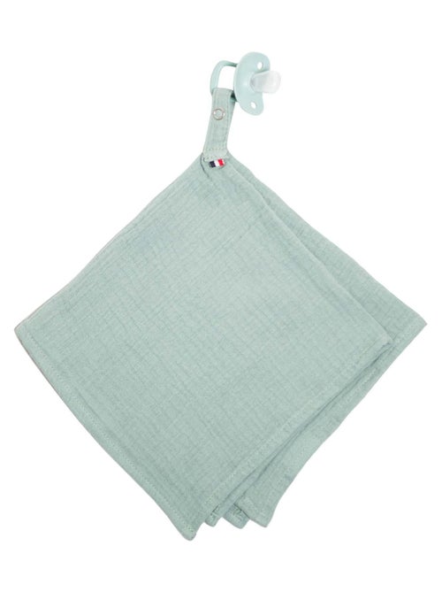 Sevira kids | doudou lange attache tétine en gaze de coton jeanne - Kiabi