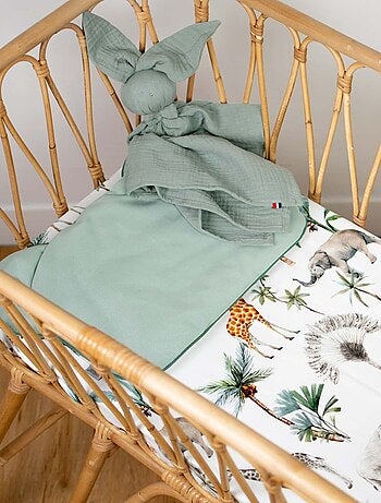 Sevira kids | drap housse berceau en coton safari