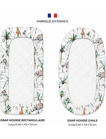 Sevira kids | drap housse berceau en coton safari