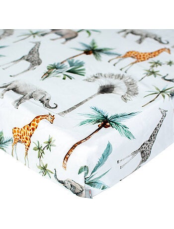 Sevira kids | drap housse berceau en coton safari