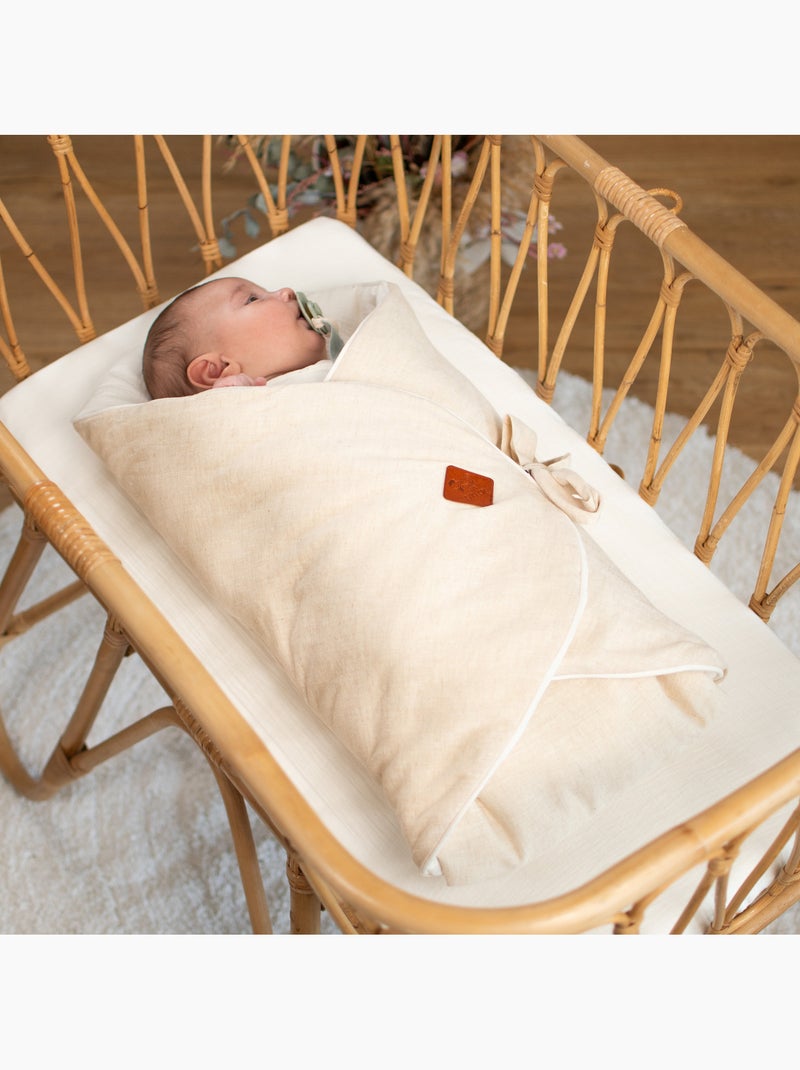 Sevira kids | drap housse berceau en gaze de coton jeanne Blanc - Kiabi