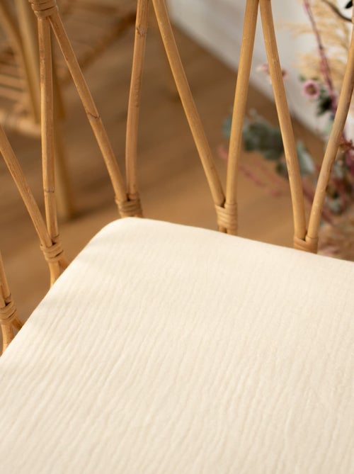Sevira kids | drap housse berceau en gaze de coton jeanne - Kiabi