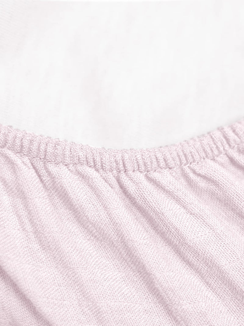 Sevira kids | drap housse couffin en double gaze à carreaux Rose - Kiabi