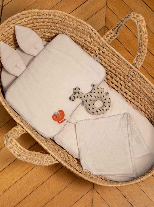 Sevira kids | drap housse couffin ovale en gaze de coton jeanne - Kiabi