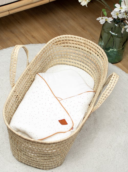Sevira kids | drap housse couffin ovale en gaze de coton jeanne - Kiabi