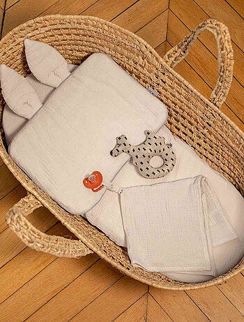 Sevira kids | drap housse couffin ovale en gaze de coton jeanne