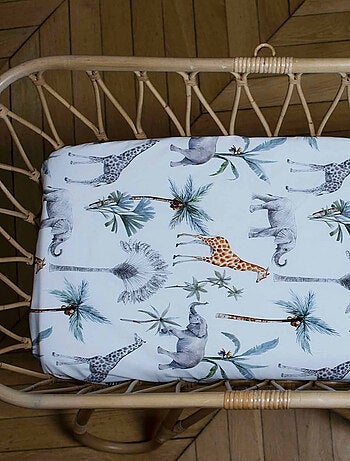 Sevira kids | drap housse couffin ovale safari
