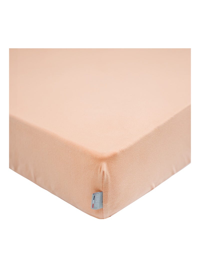 Sevira kids | drap housse en coton jersey uni Orange clair - Kiabi